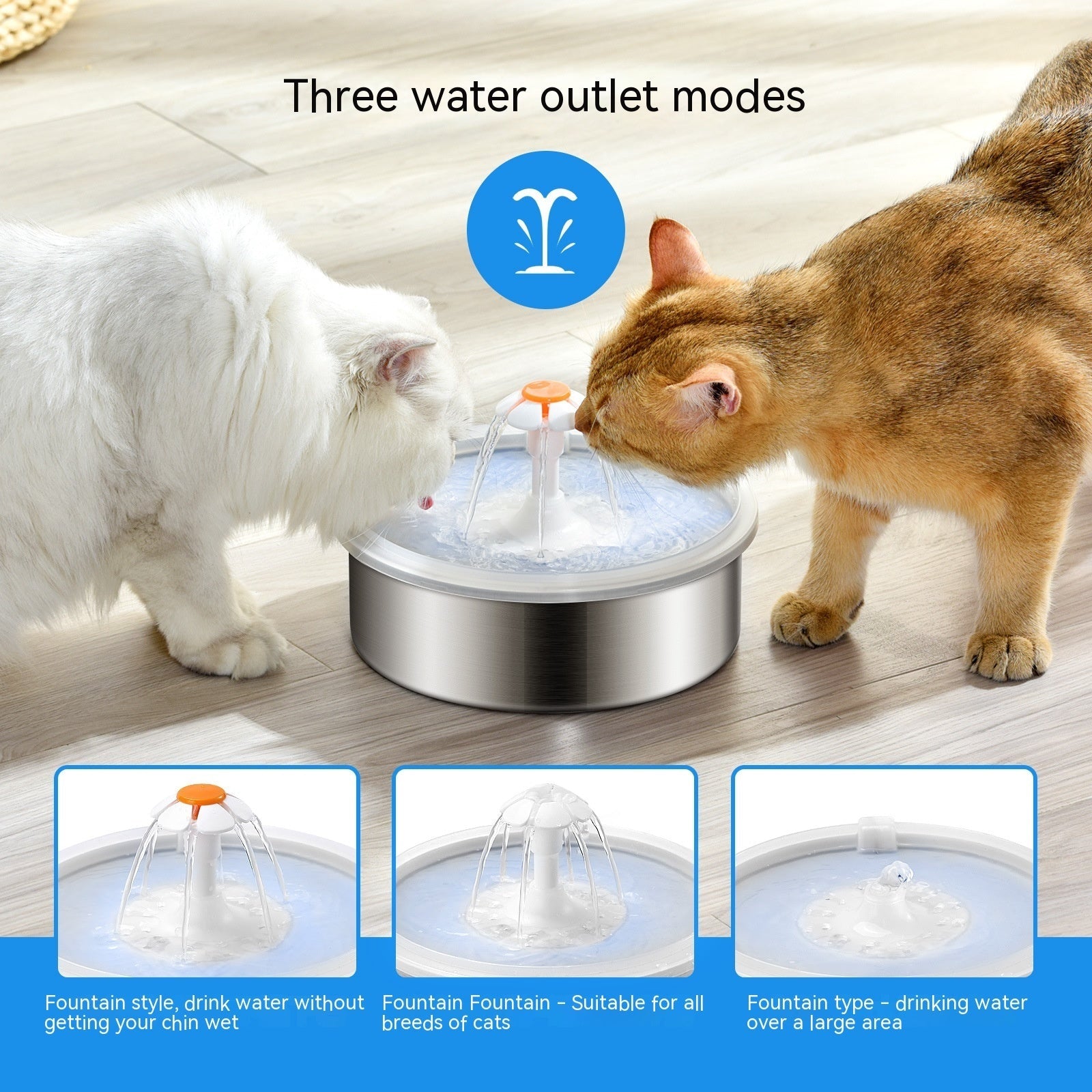 Electric Cycle Semi-Round Water Dispenser - Cat - (2.2 L) - (Stainless Steel) - (While Supplies Last)