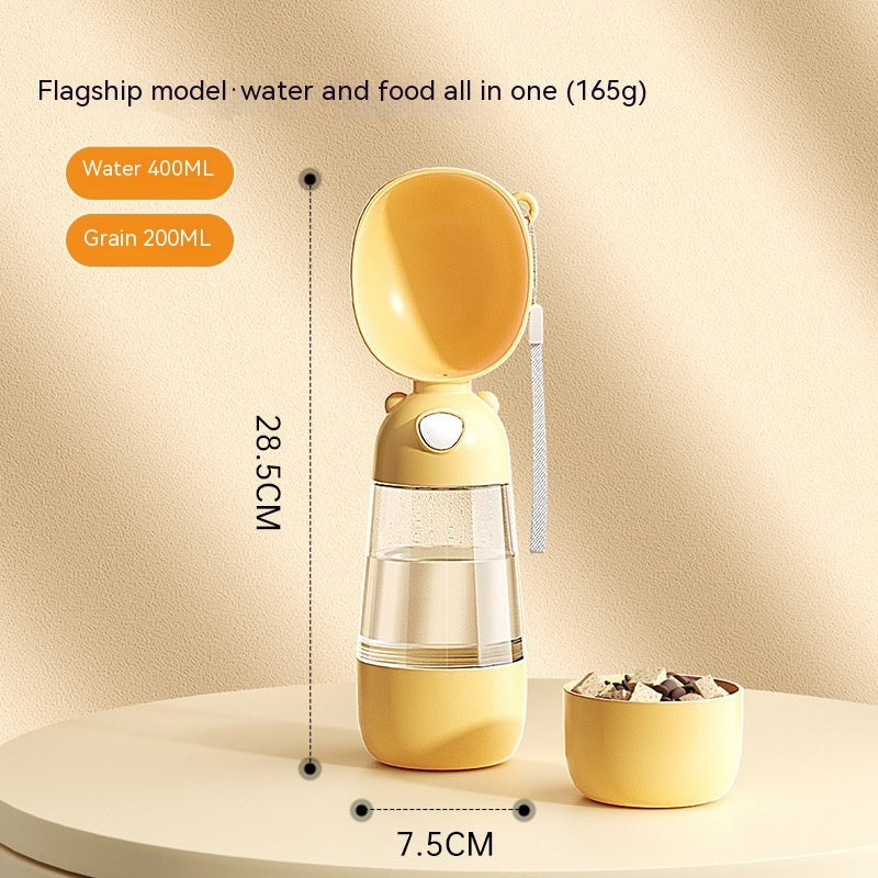 Portable Food Water Dispenser Bottle - Dog - (3 Styles) - (3 Color Options)