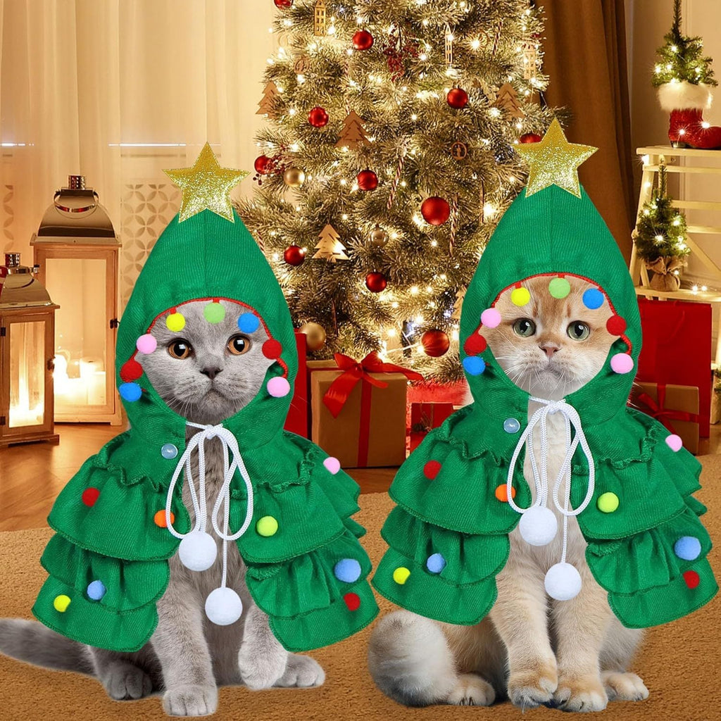 Christmas Tree Costume - Dog Cat (S-L) - (Green, Red)