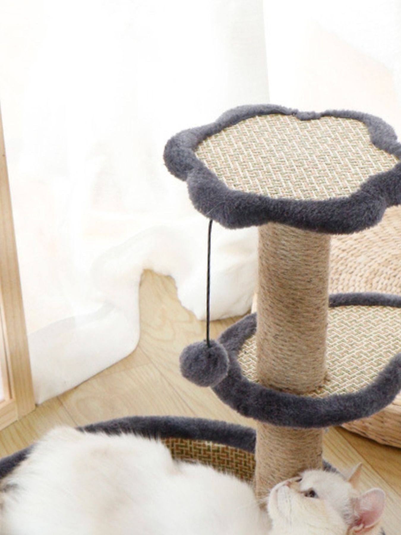 Scratching Post with Bed and Toy - Cat - (12 Color/Styles) - (One-Size) - (While Supplies Last)