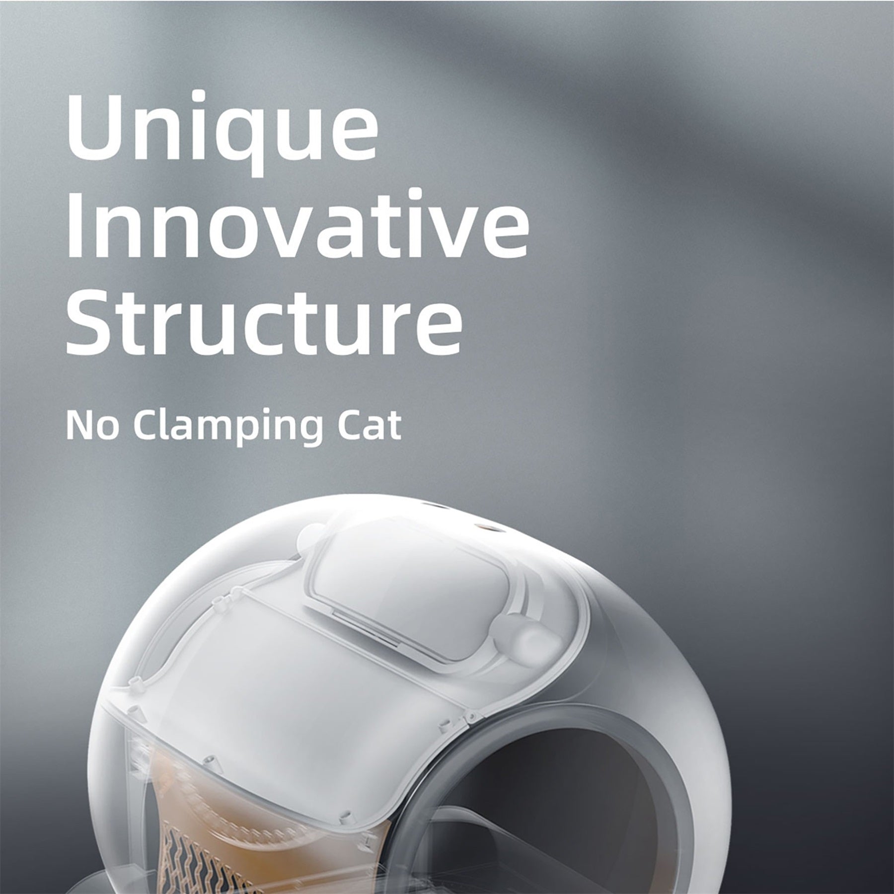 Smart Self-Cleaning Litter Box - Cat - (White)
