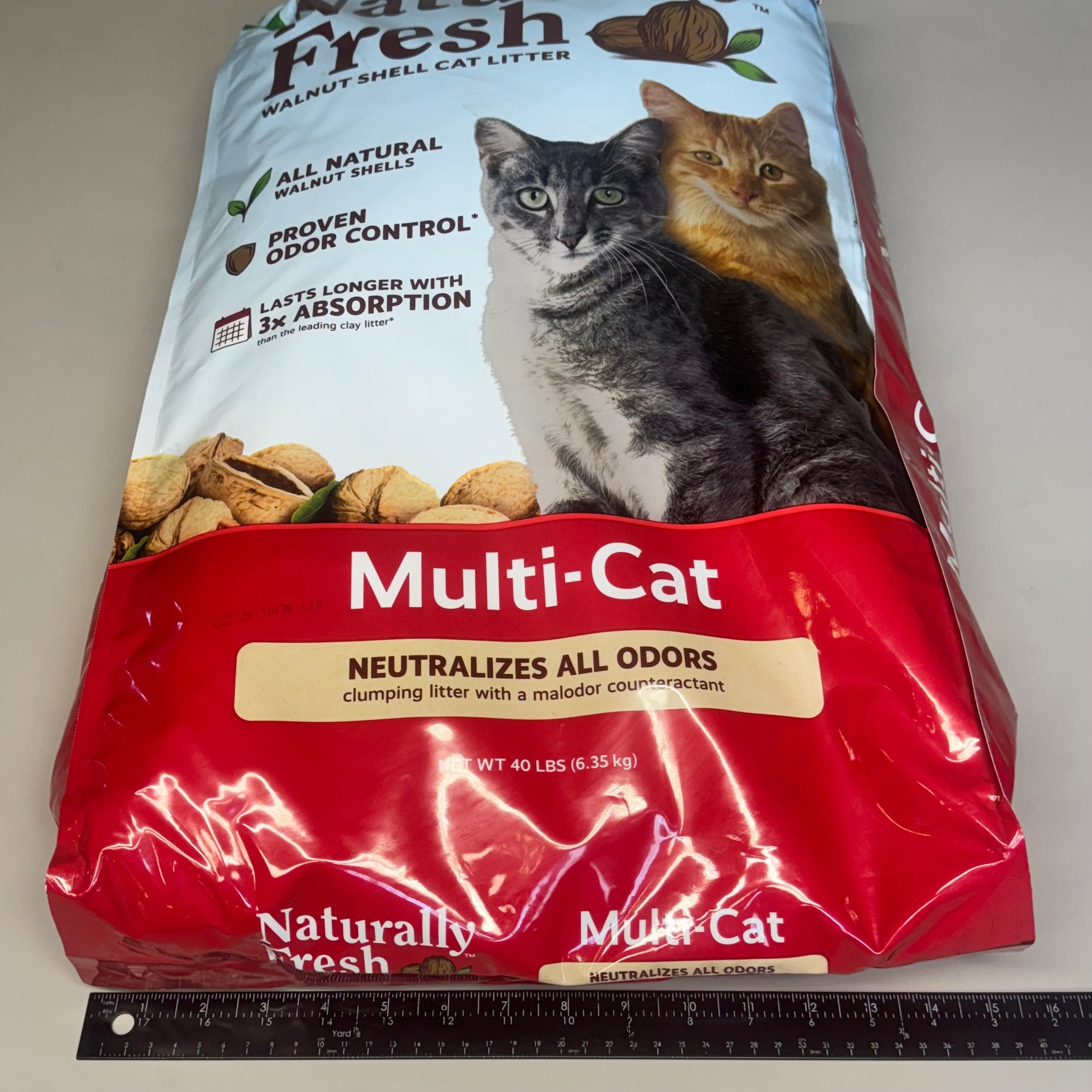 Walnut Shell Litter - Multi- Cat - (Naturally Fresh) - (40 lb Bag) - (Unscented) - (While Supplies Last)