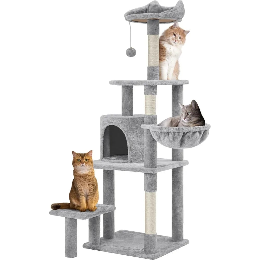 Multi-Level Cat Tree Tower, Perch, Scratching Posts, and Ball