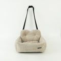 Safe Pet Car Seat Carrier Bed - Dog Cat - (S,L) - (4 Color Options) - (Plush) - (Cushion Storage Bag)