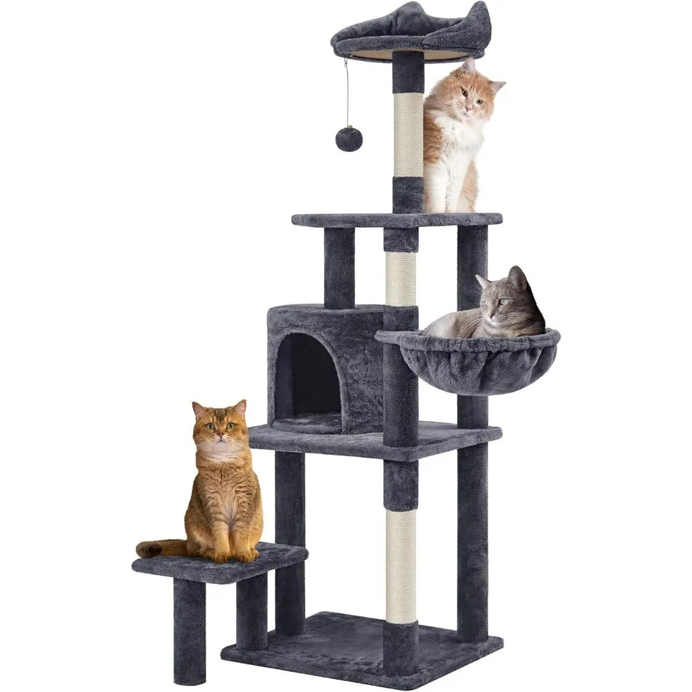 Multi-Level Cat Tree Tower, Perch, Scratching Posts, and Ball