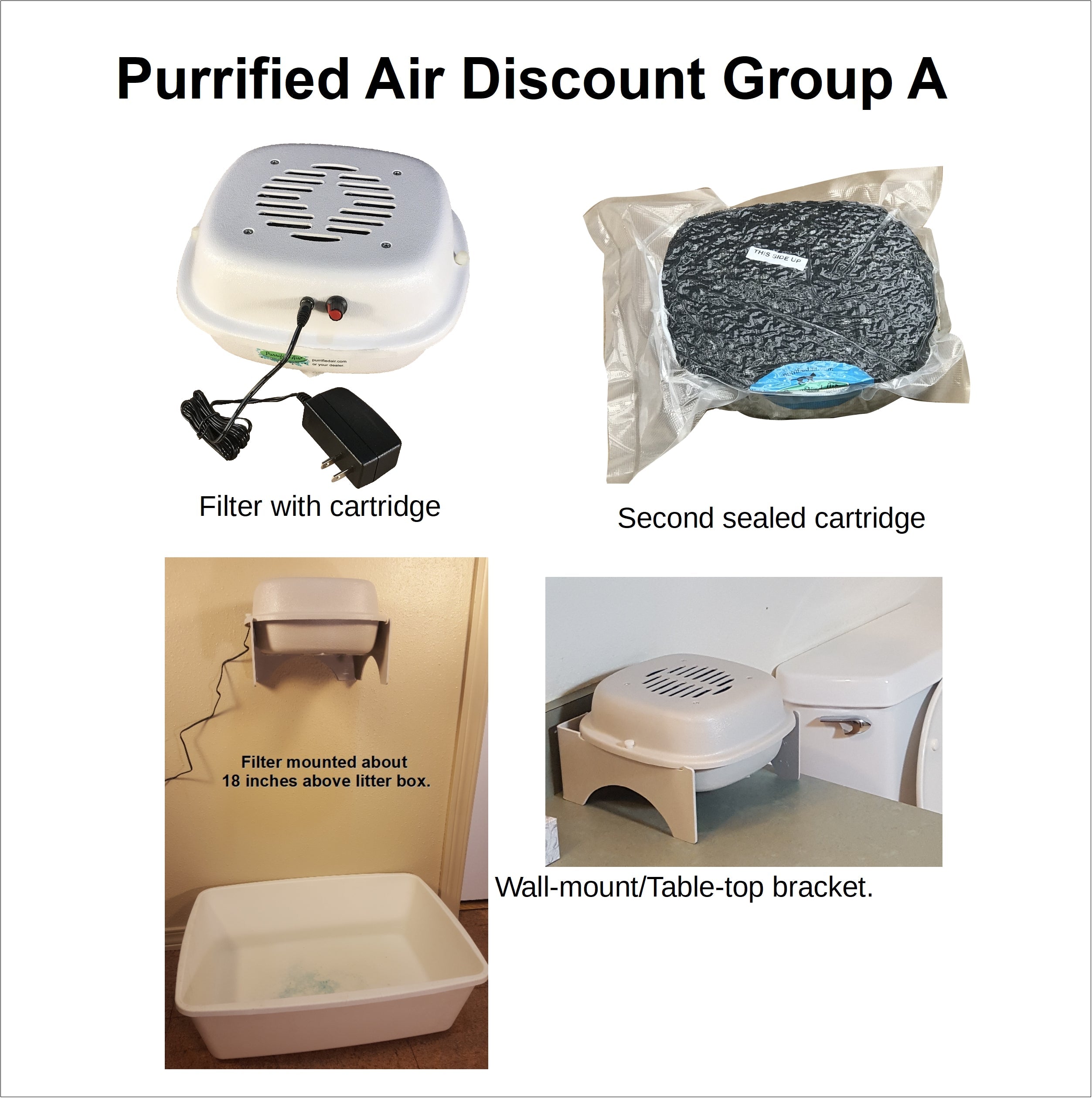 Quiet Fan Litter Box Air Filter - Cat - (Purrified Air...) - Multiple Units Available  - (While Supplies Last)