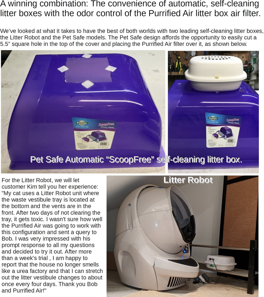 Quiet Fan Litter Box Air Filter - Cat - (Purrified Air...) - Multiple Units Available  - (While Supplies Last)