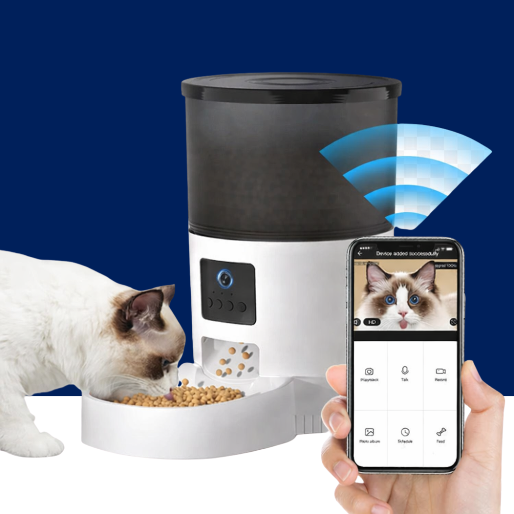 Smart Automatic Feeder with Camera - Cat - (Black) - (While Supplies Last)