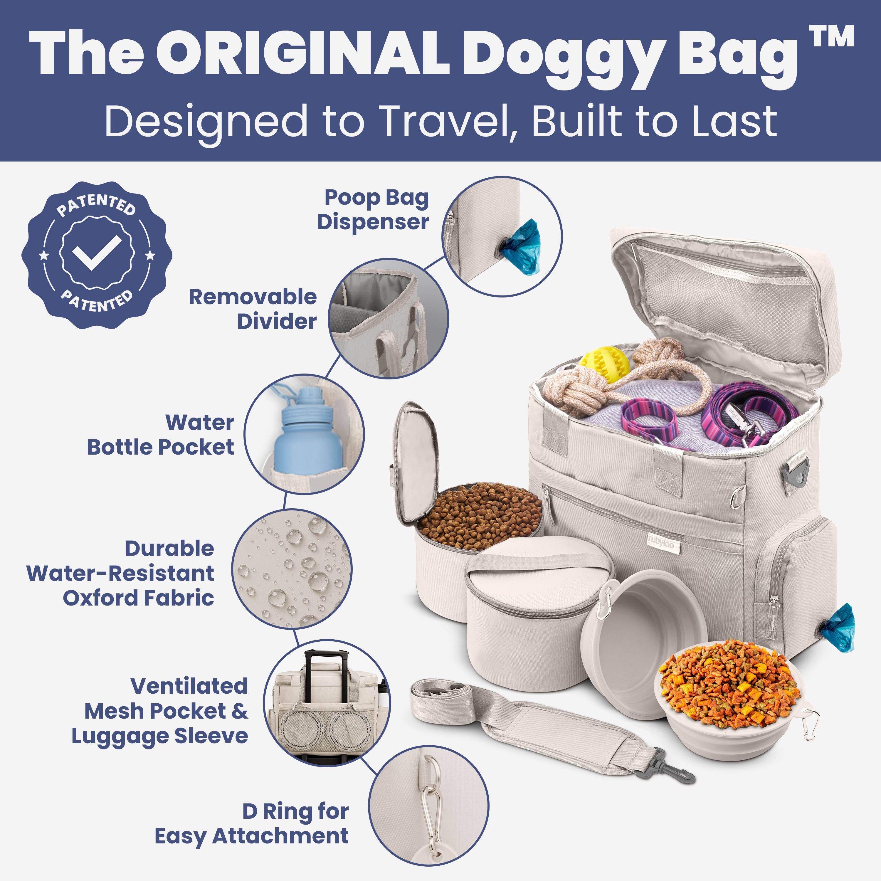 Dog Supplies Travel Bag - (7 Color Options)  - (While Supplies Last)