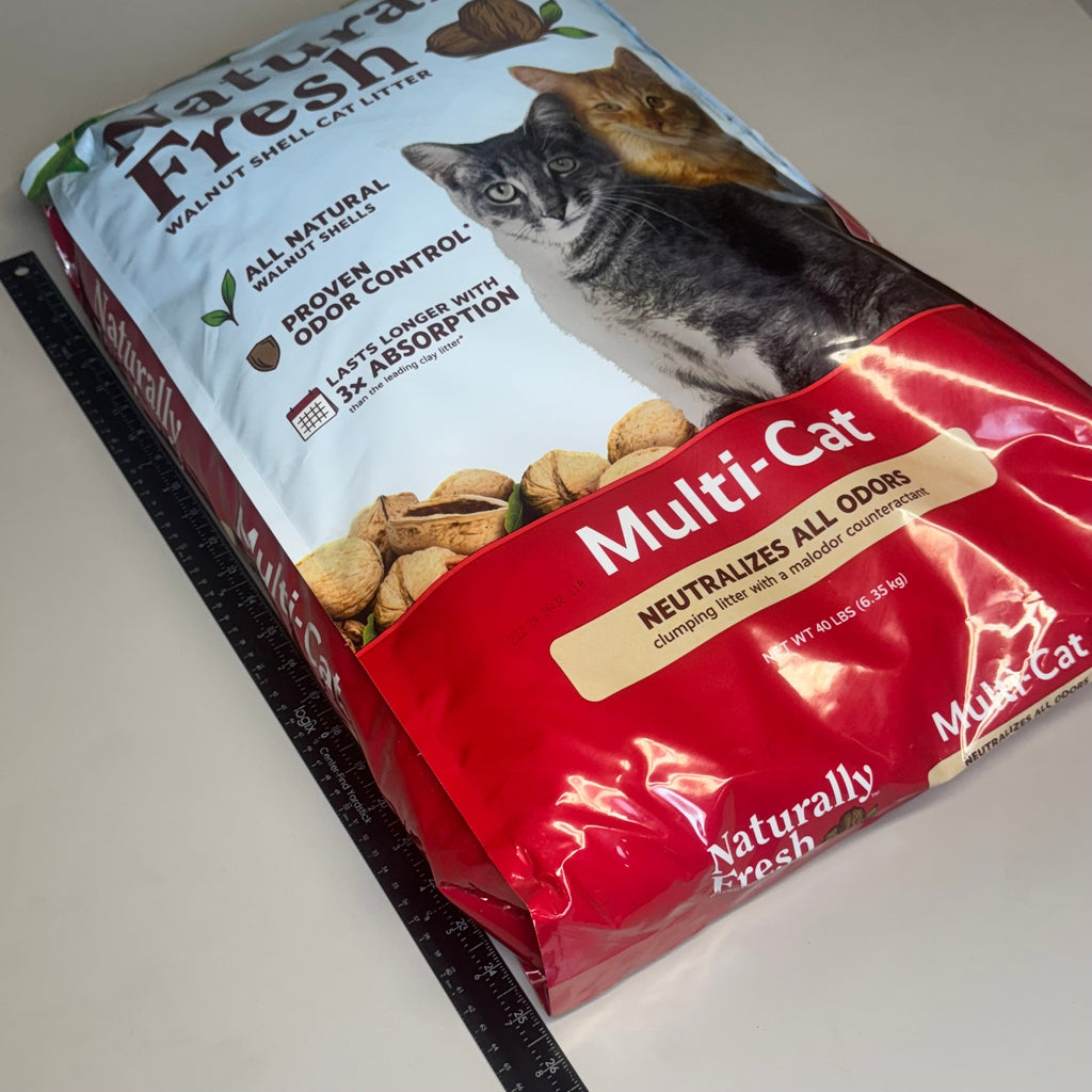 Walnut Shell Litter - Multi- Cat - (Naturally Fresh) - (40 lb Bag) - (Unscented) - (While Supplies Last)