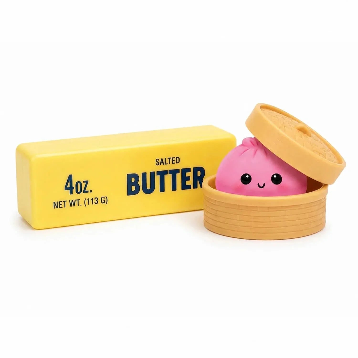 2-Pack: Adorable Squishy Dumpling & Butter Dog Toys