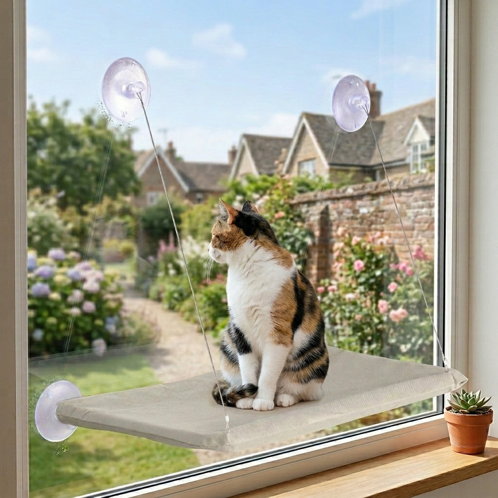 Elevated Window Hammock Bed - Cat