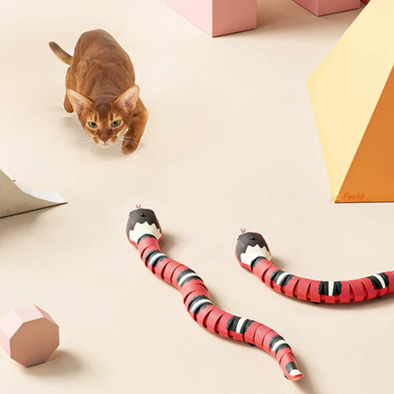 Interactive Smart Sensing Snake Toy - Cat - (USB Charged)