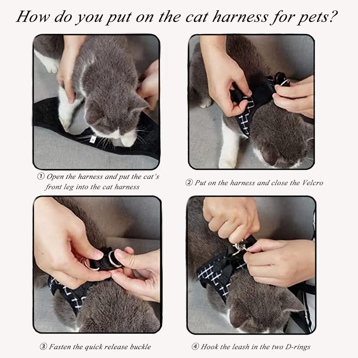 Breathable Harness Leash and Vest Set - Cat (Small Pet)