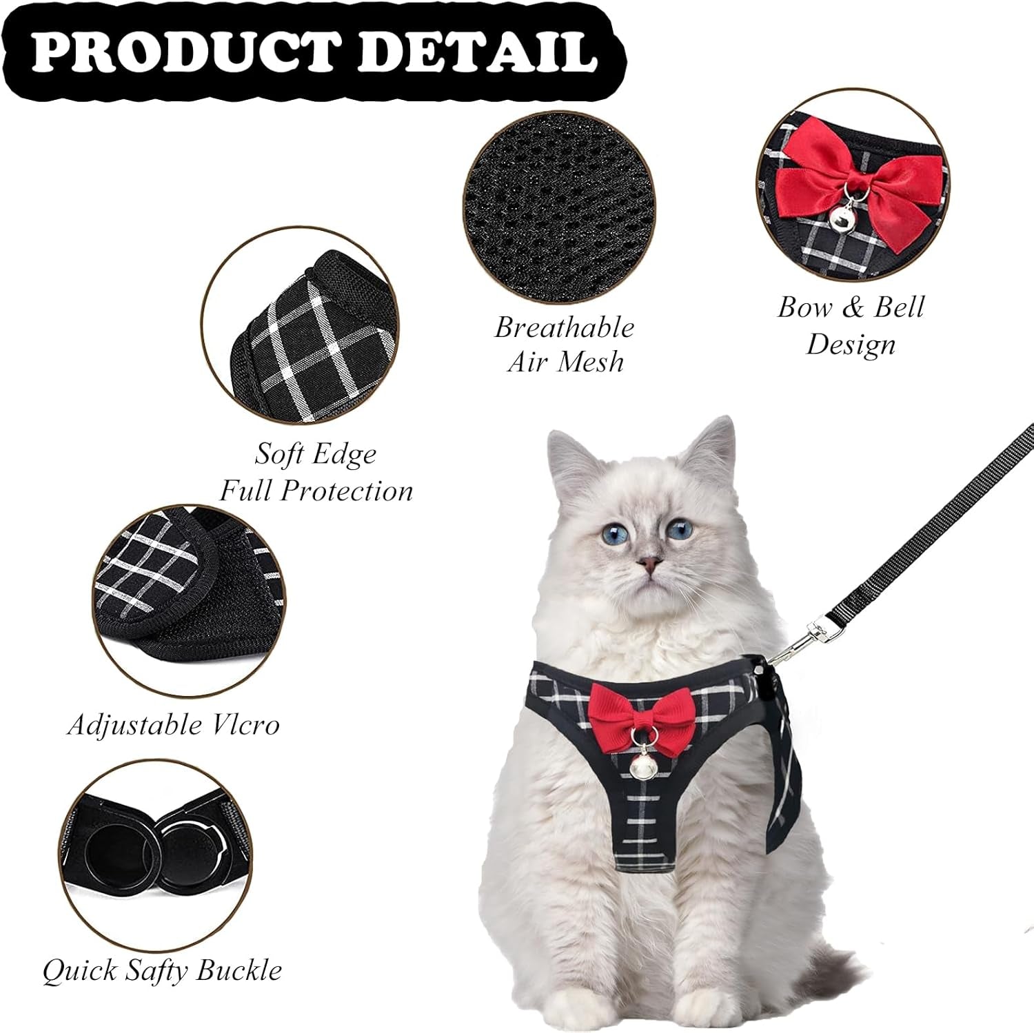Breathable Harness Leash and Vest Set - Cat (Small Pet)