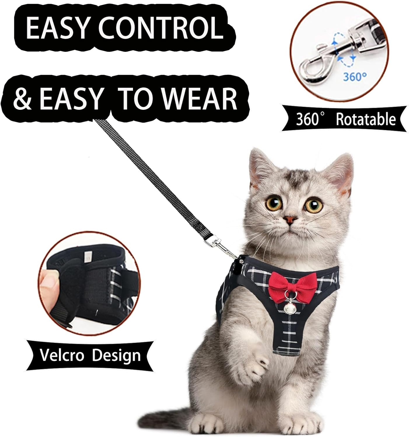 Breathable Harness Leash and Vest Set - Cat (Small Pet)