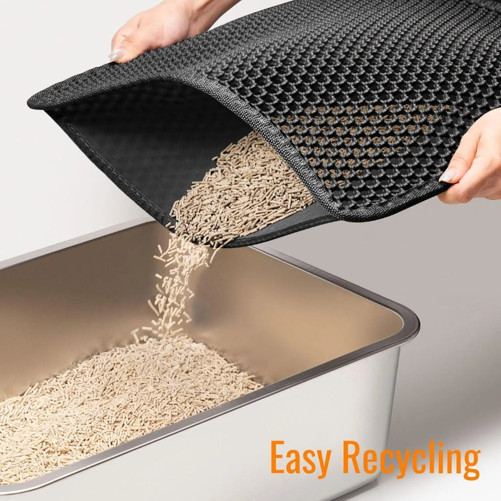 Premium Litter Mat - Cat - (XL) - (Washable) - (3 Sizes/Styles) - (Black, Grey) - (While Supplies Last)