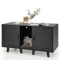 Litter Box TV Enclosure Cabinet with Scratching Board, or Cozy Condo - Cat - (Black)