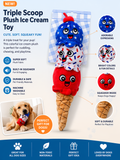 Cute Squeaky Plush and Patriotic Ice Cream Cone Dog Toy