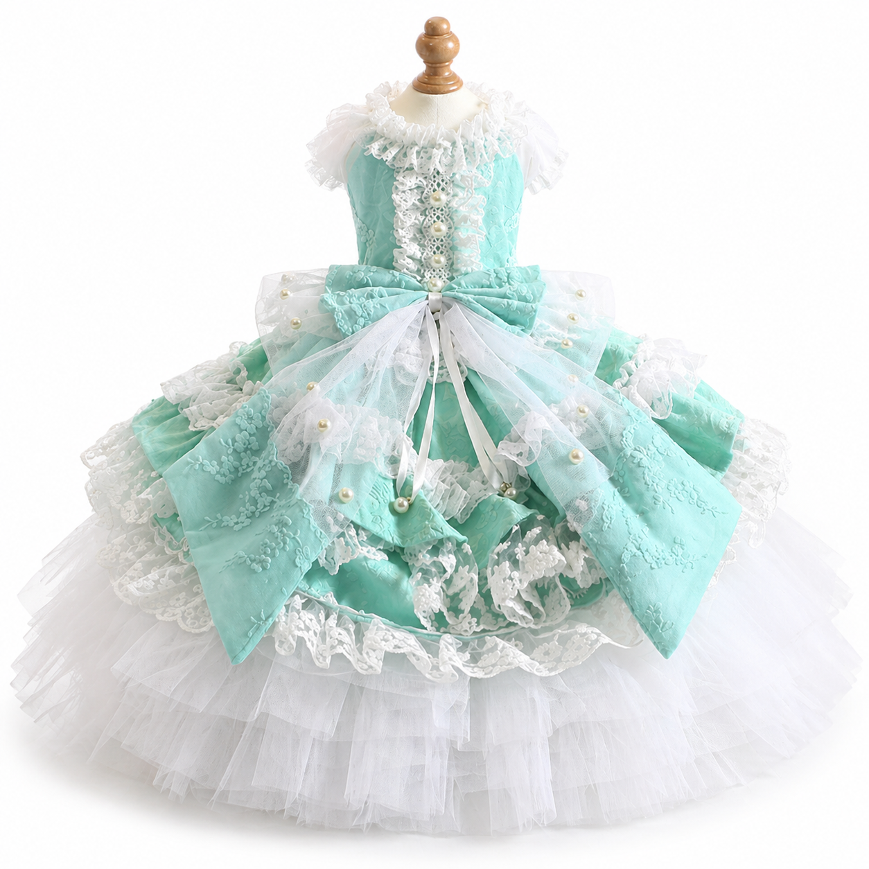 Princess Wedding Dress with Crinoline Train - Dog - (Elegant) - (Vintage) - (XS-2XXL) and Customizable- (Rococo) - (While Supplies Last)