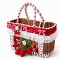 Strawberry Carrier Travel Basket – Dog Cat -( Cute) - (Lace & Bow) - (While Supplies Last)