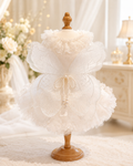 Luxury White Angel Pearly Butterfly Tutu Wedding Dress - Dog - (XS-XL) - (White) - (While Supplies Last)