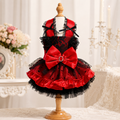Elegant Gothic Lace Dress - Dog - (Red & Black) - XS-XL) and Customizable - (While Supplies Last)