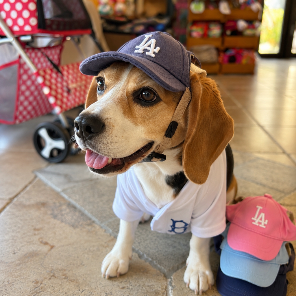 Cute Adjustable Baseball Cap with Ear Holes - (3 Colors)  (Sm & Lg) - Dog Cat  (While Supplies Last)