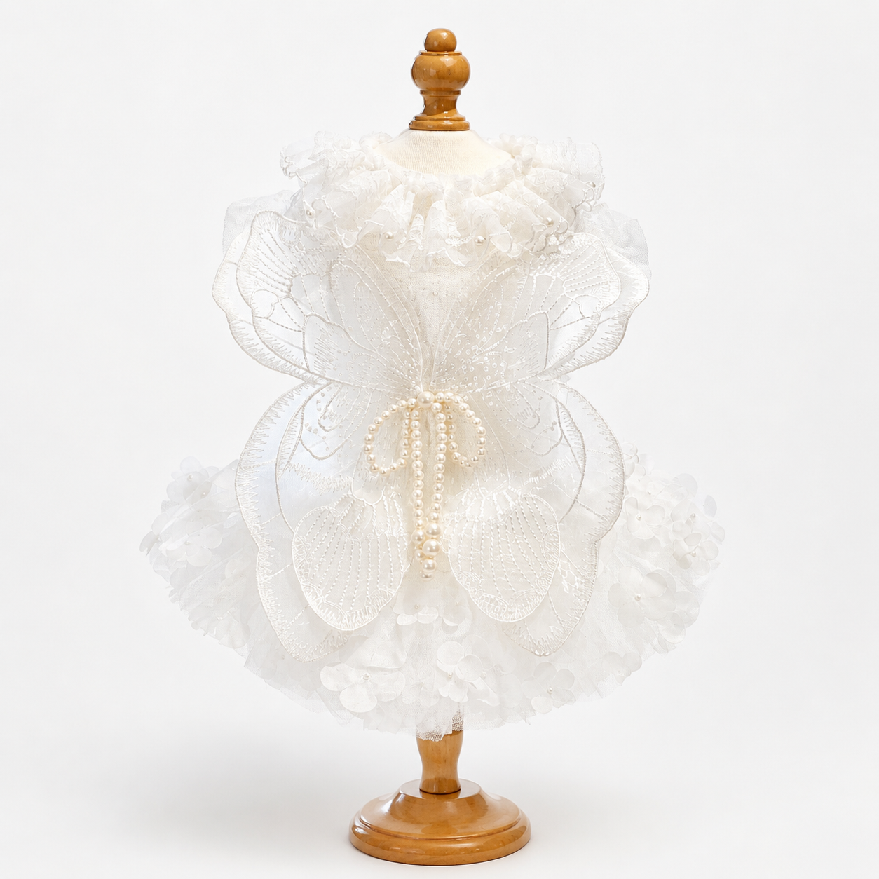 Luxury White Angel Pearly Butterfly Tutu Wedding Dress - Dog - (XS-XL) - (White) - (While Supplies Last)