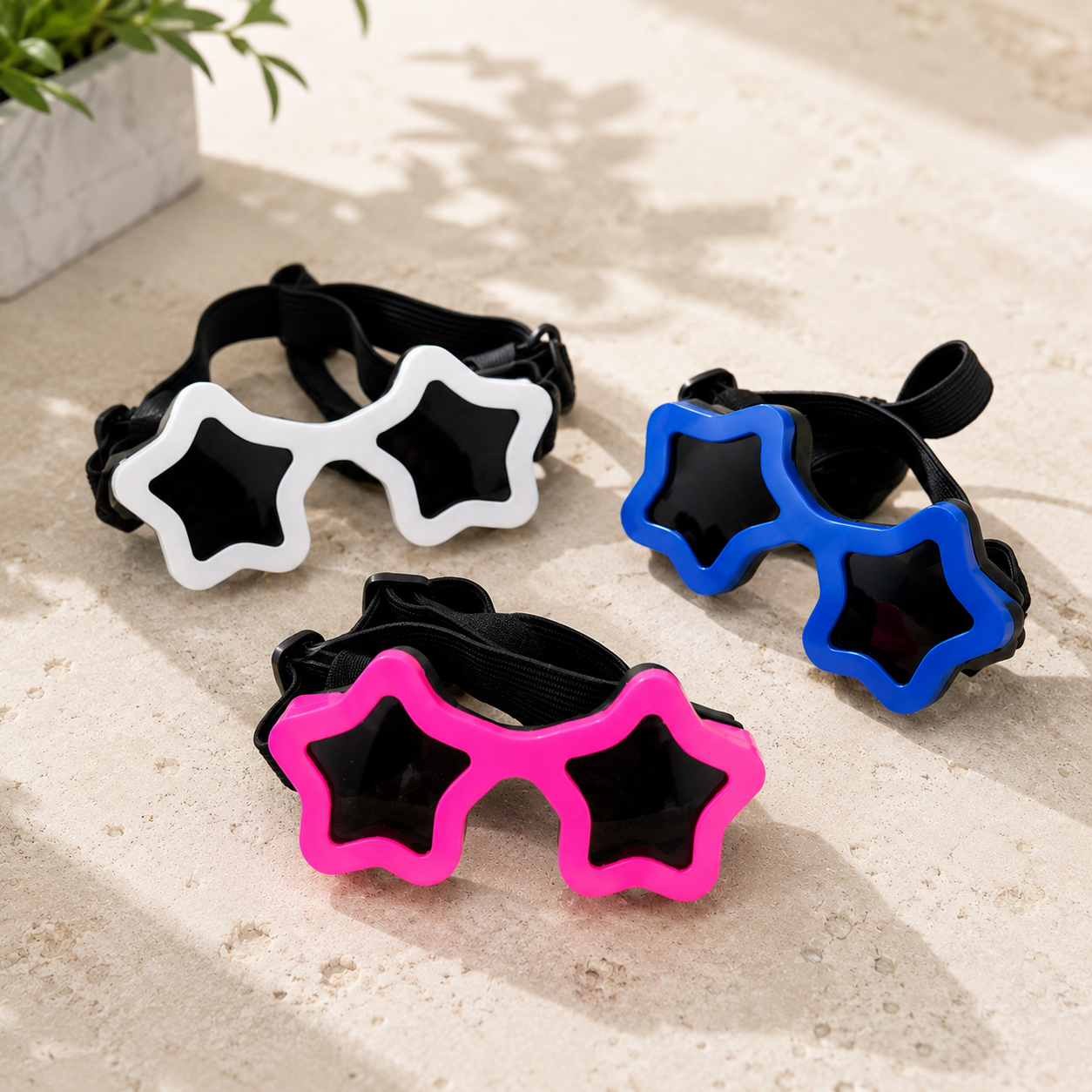 Star Shaped Adjustable Sunglasses with UV Protection - (3 Color Options) - Dog Cat (While Supplies Last)