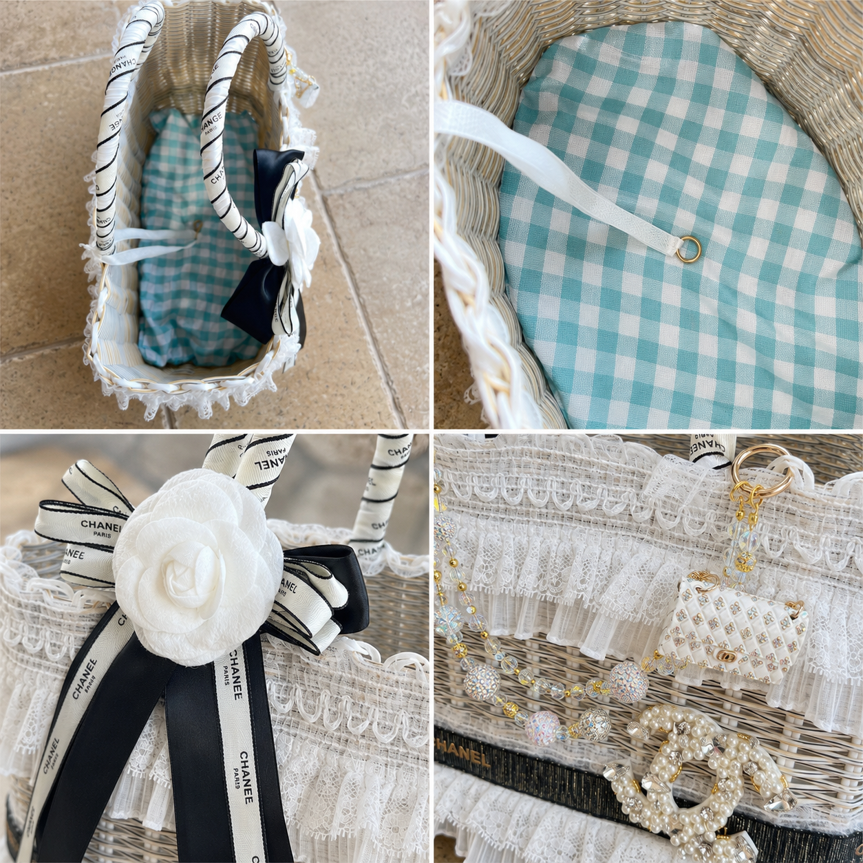 Lace Pet Carrier Basket  -  Dog Cat - (Luxury) - (Princess Boutique Style) - (Lightweight) - (While Supplies Last)