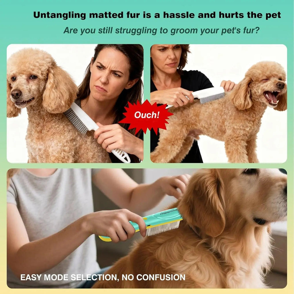 Flea Comb - Dog Cat - (Stainless Steel) - (Professional) - (Detangling Grooming Tool) - (While Supplies Last)