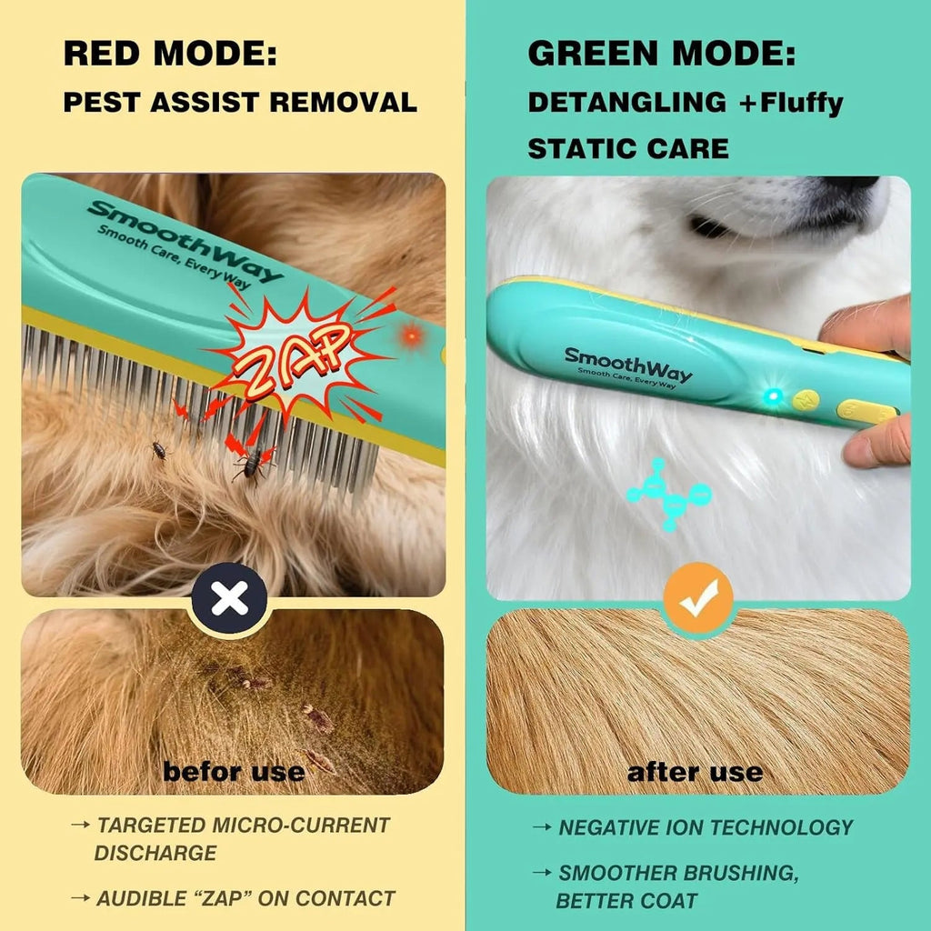 Flea Comb - Dog Cat - (Stainless Steel) - (Professional) - (Detangling Grooming Tool) - (While Supplies Last)