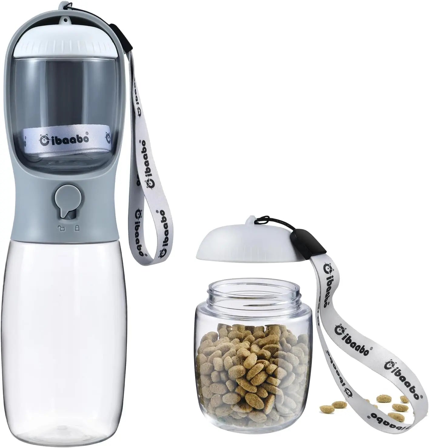 2-in-1 Portable Travel Water & Food Bottle - Dog - (12 Color Options) - (10 oz, 19 oz) - (While Supplies Last)