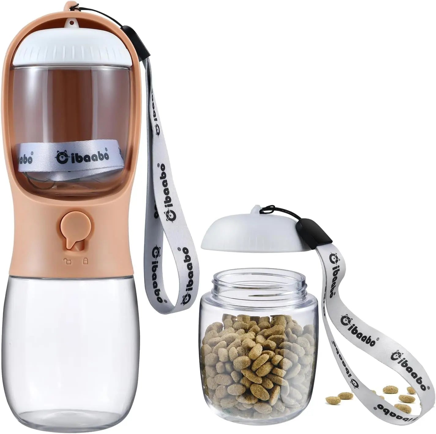 2-in-1 Portable Travel Water & Food Bottle - Dog - (12 Color Options) - (10 oz, 19 oz) - (While Supplies Last)
