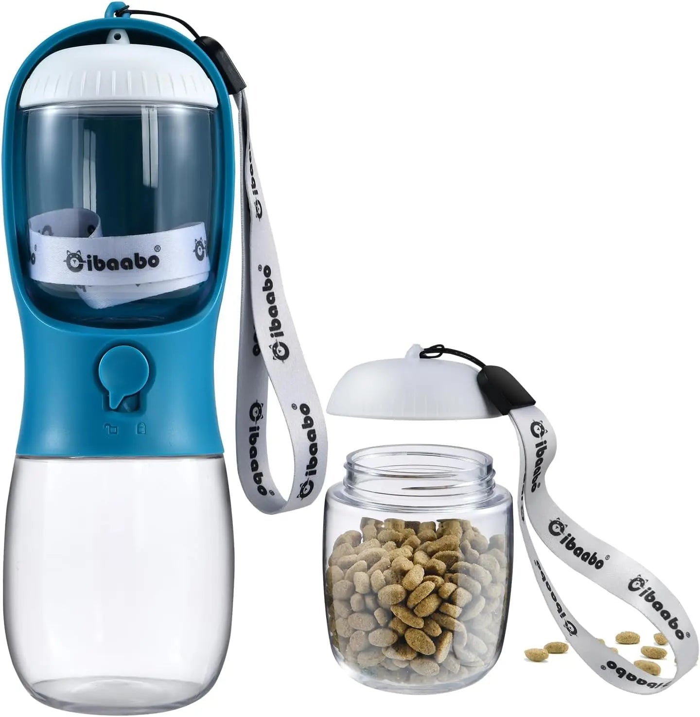 2-in-1 Portable Travel Water & Food Bottle - Dog - (12 Color Options) - (10 oz, 19 oz) - (While Supplies Last)