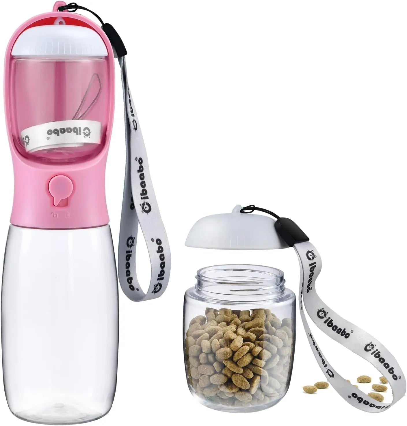 2-in-1 Portable Travel Water & Food Bottle - Dog - (12 Color Options) - (10 oz, 19 oz) - (While Supplies Last)