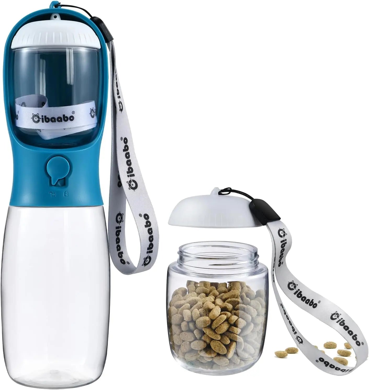 2-in-1 Portable Travel Water & Food Bottle - Dog - (12 Color Options) - (10 oz, 19 oz) - (While Supplies Last)