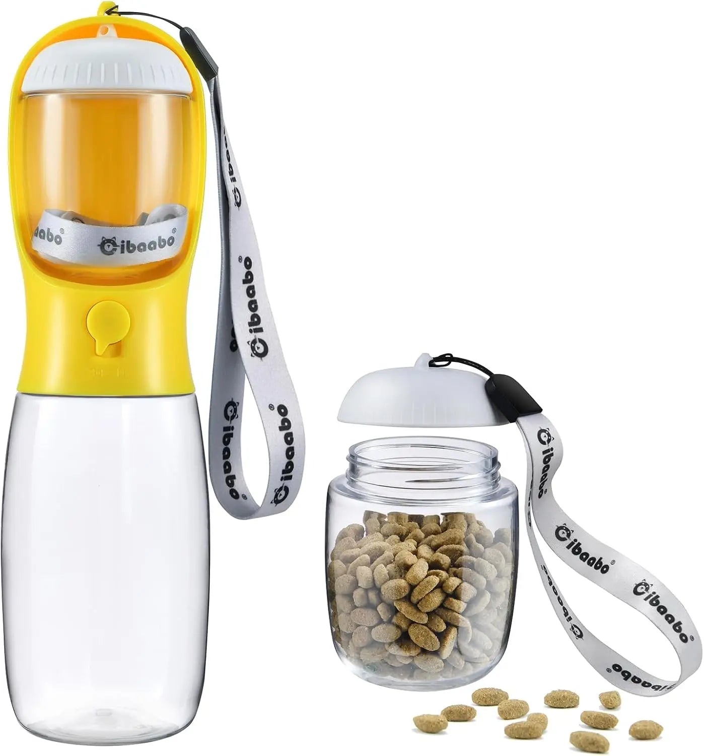 2-in-1 Portable Travel Water & Food Bottle - Dog - (12 Color Options) - (10 oz, 19 oz) - (While Supplies Last)