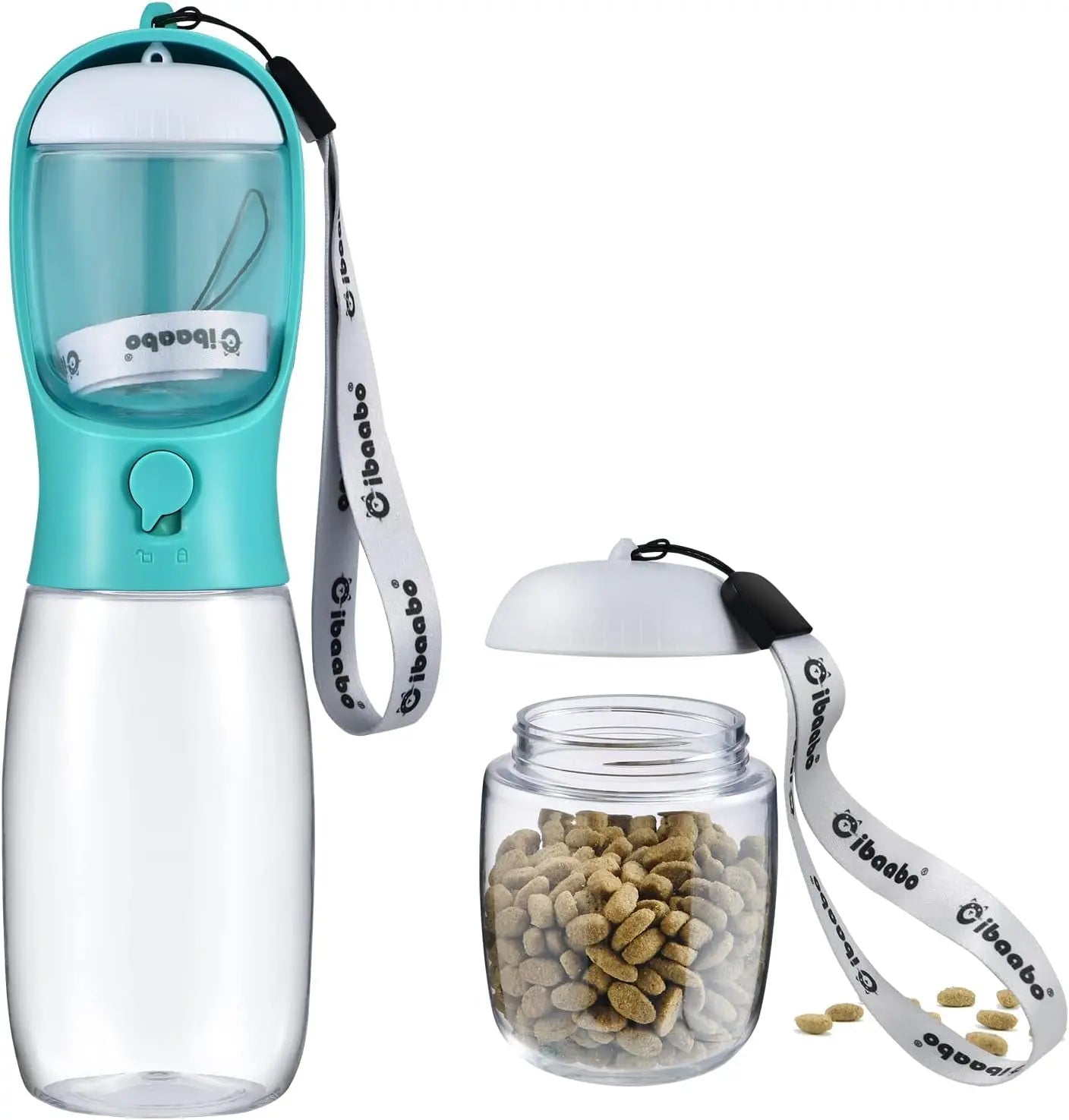 2-in-1 Portable Travel Water & Food Bottle - Dog - (12 Color Options) - (10 oz, 19 oz) - (While Supplies Last)