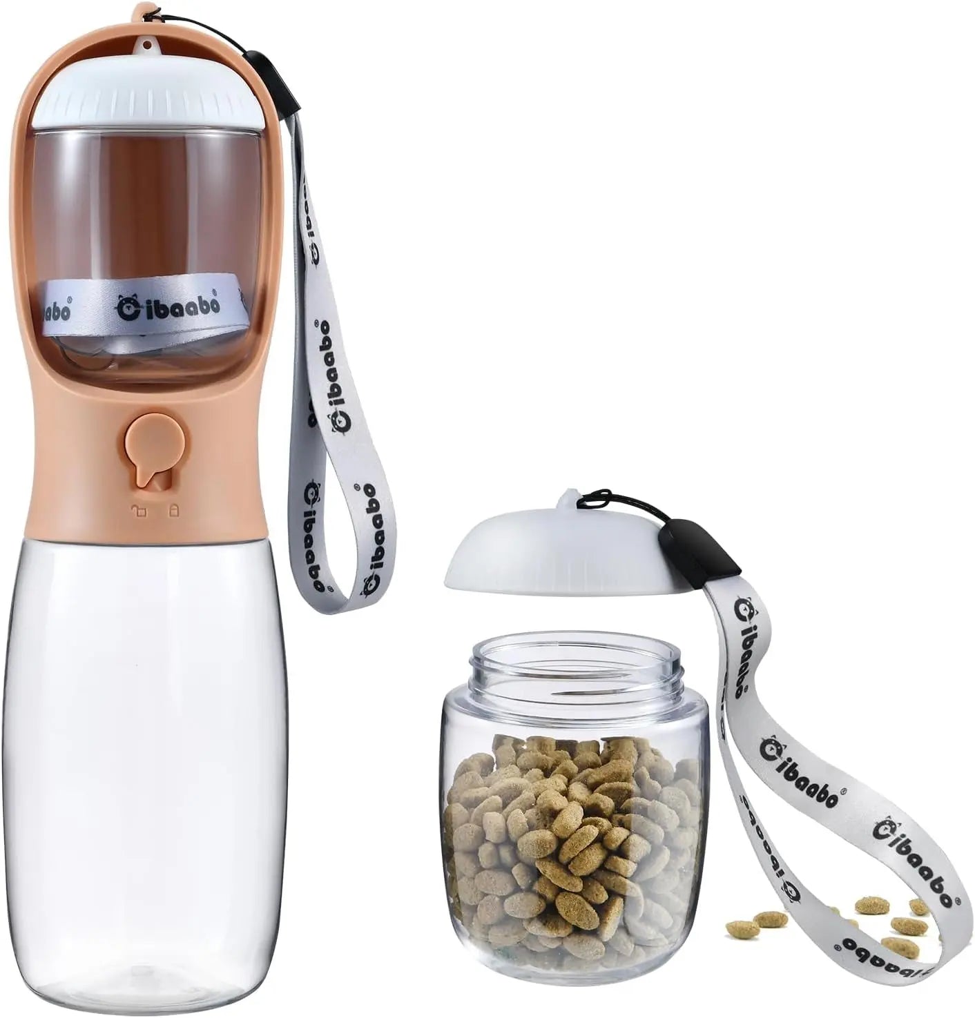 2-in-1 Portable Travel Water & Food Bottle - Dog - (12 Color Options) - (10 oz, 19 oz) - (While Supplies Last)
