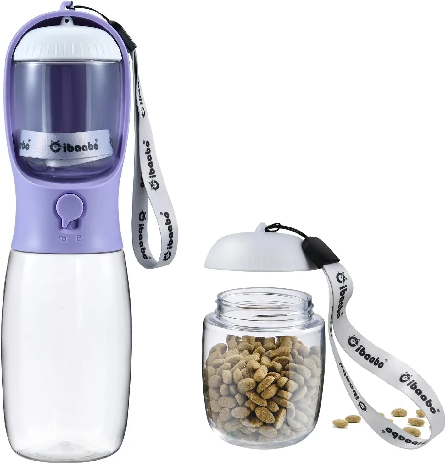 2-in-1 Portable Travel Water & Food Bottle - Dog - (12 Color Options) - (10 oz, 19 oz) - (While Supplies Last)