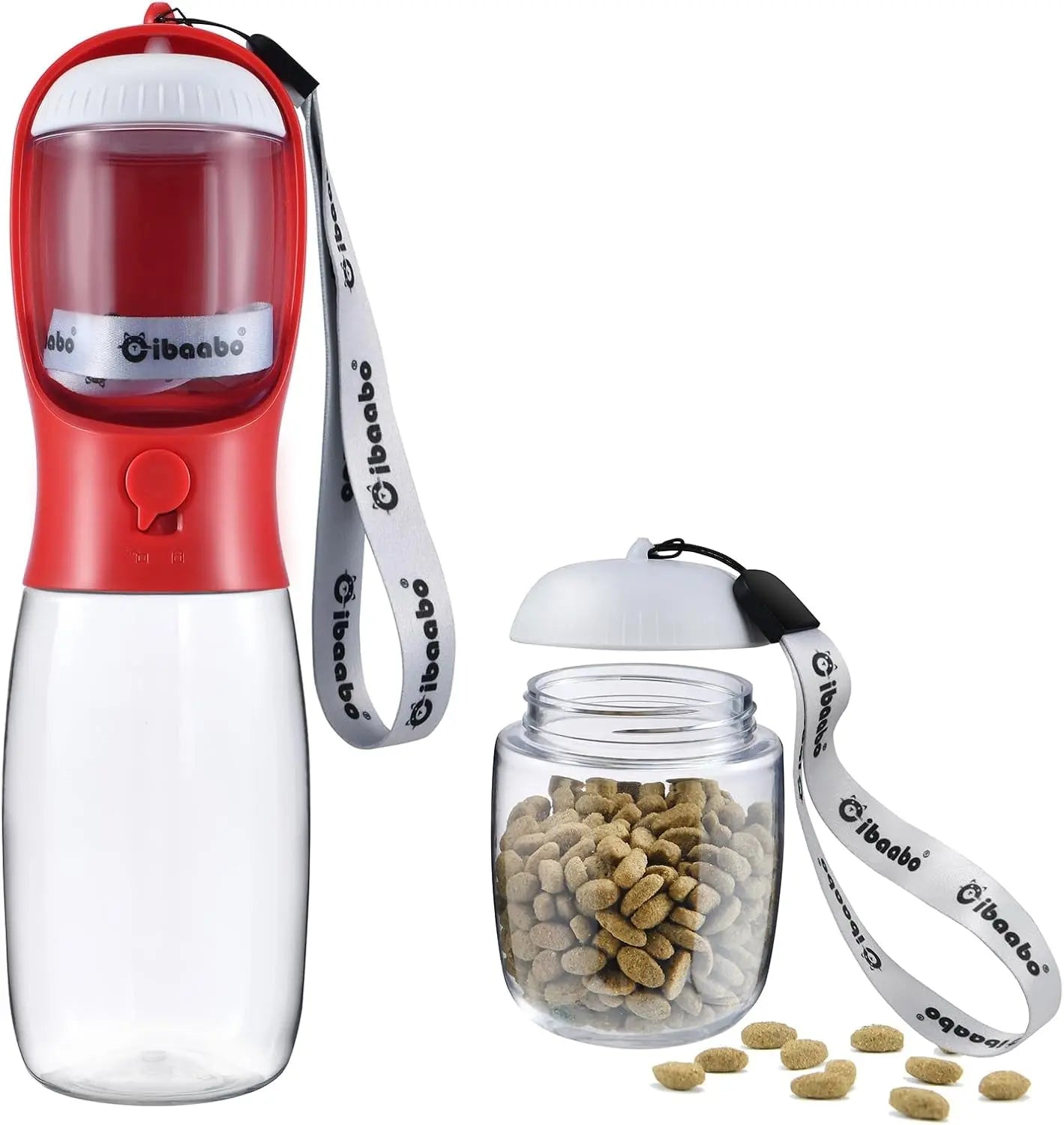 2-in-1 Portable Travel Water & Food Bottle - Dog - (12 Color Options) - (10 oz, 19 oz) - (While Supplies Last)
