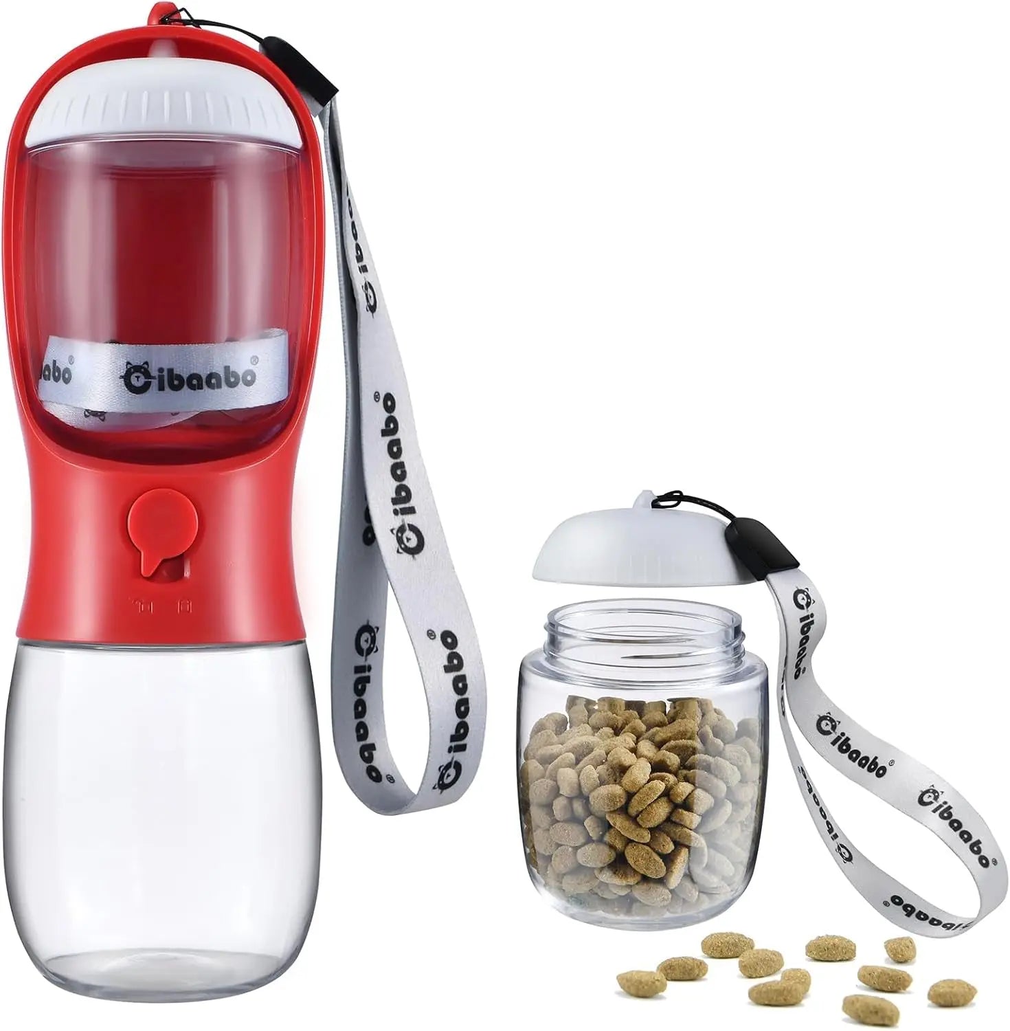 2-in-1 Portable Travel Water & Food Bottle - Dog - (12 Color Options) - (10 oz, 19 oz) - (While Supplies Last)