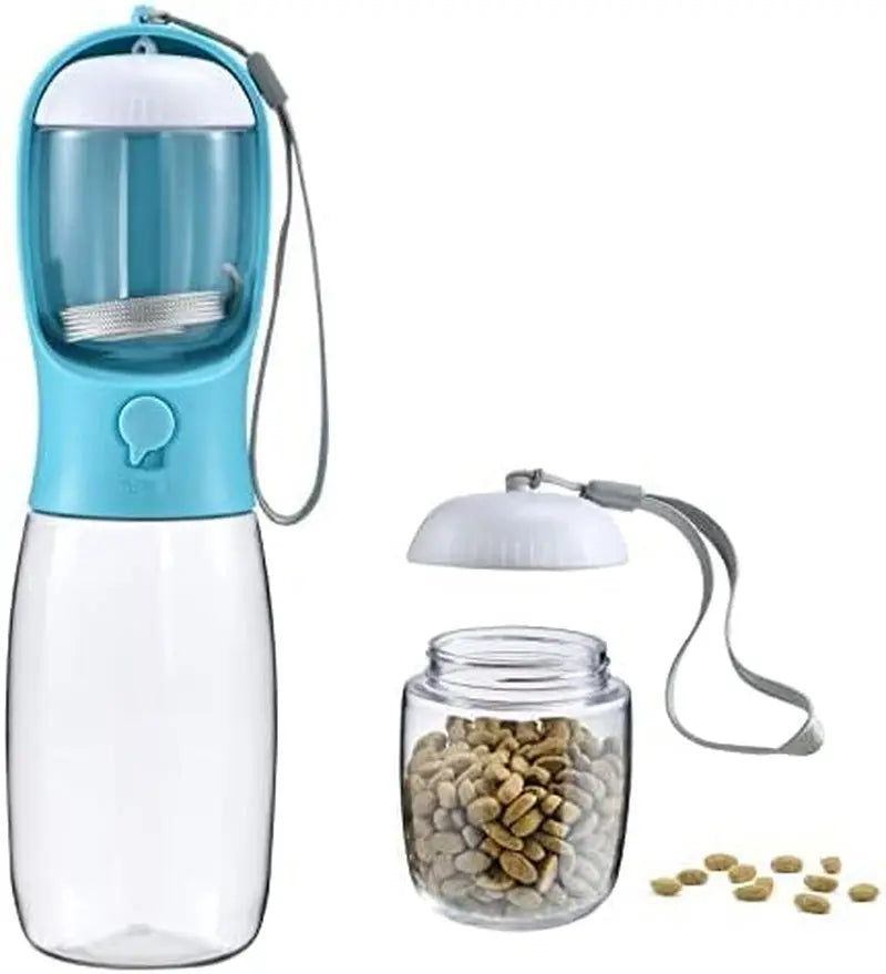 2-in-1 Portable Travel Water & Food Bottle - Dog - (12 Color Options) - (10 oz, 19 oz) - (While Supplies Last)