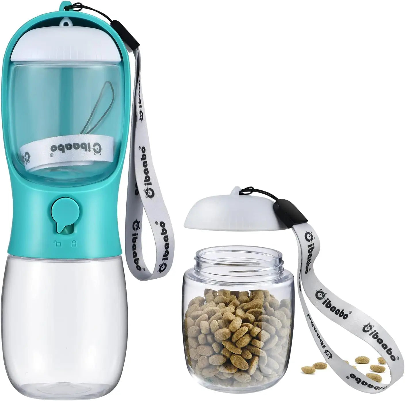 2-in-1 Portable Travel Water & Food Bottle - Dog - (12 Color Options) - (10 oz, 19 oz) - (While Supplies Last)