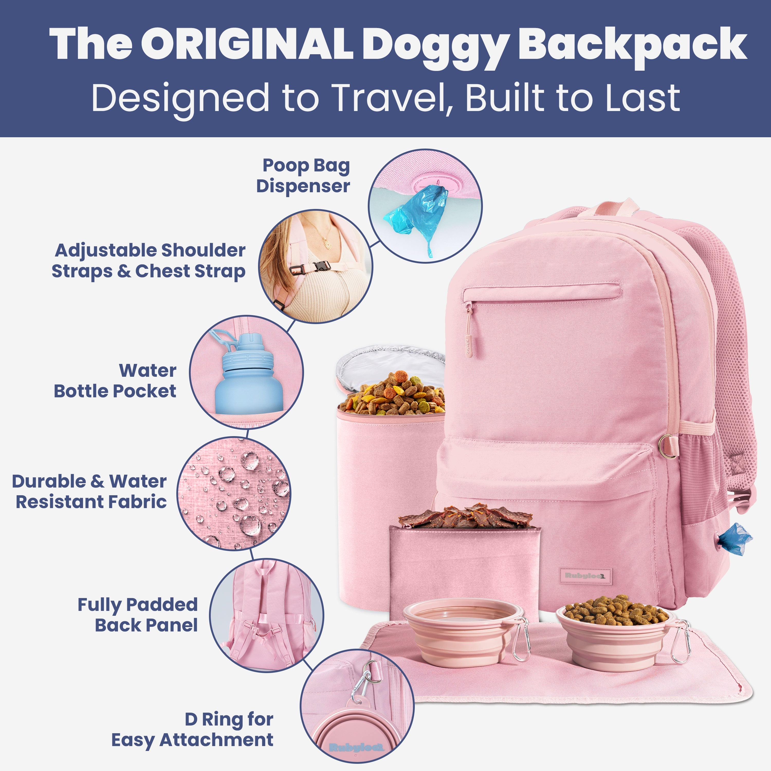 Dog Supplies Backpack - (5 Color Options)