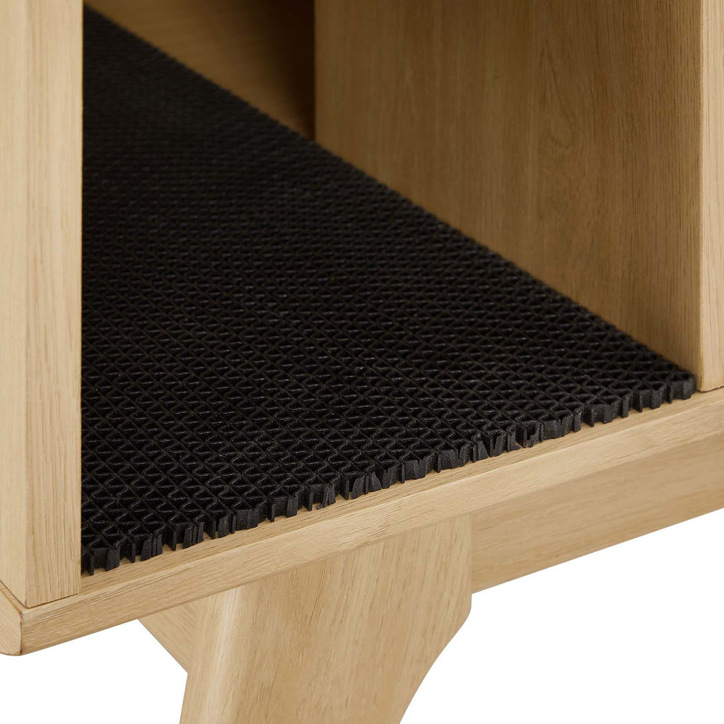 Render Cat Oak Cabinet and Litter Box Enclosure - Cat - (Mid-century Design) -  (Modway) - (While Supplies Last)