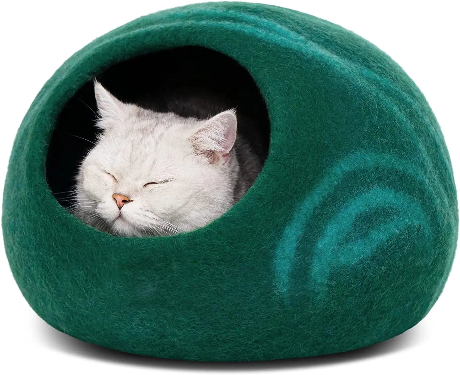 Eco-Friendly Cozy Cave  – Cat - ( Handmade 100% Merino Wool Felt Hideout) - (M,L) - (4 Color Options) - ( While Supplies Last)