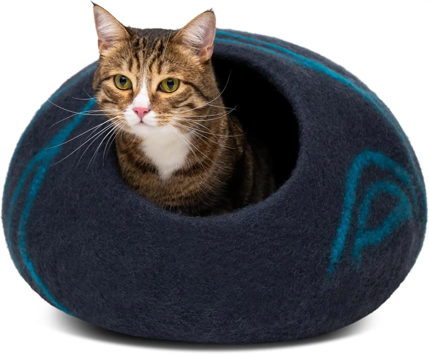 Eco-Friendly Cozy Cave  – Cat - ( Handmade 100% Merino Wool Felt Hideout) - (M,L) - (4 Color Options) - ( While Supplies Last)